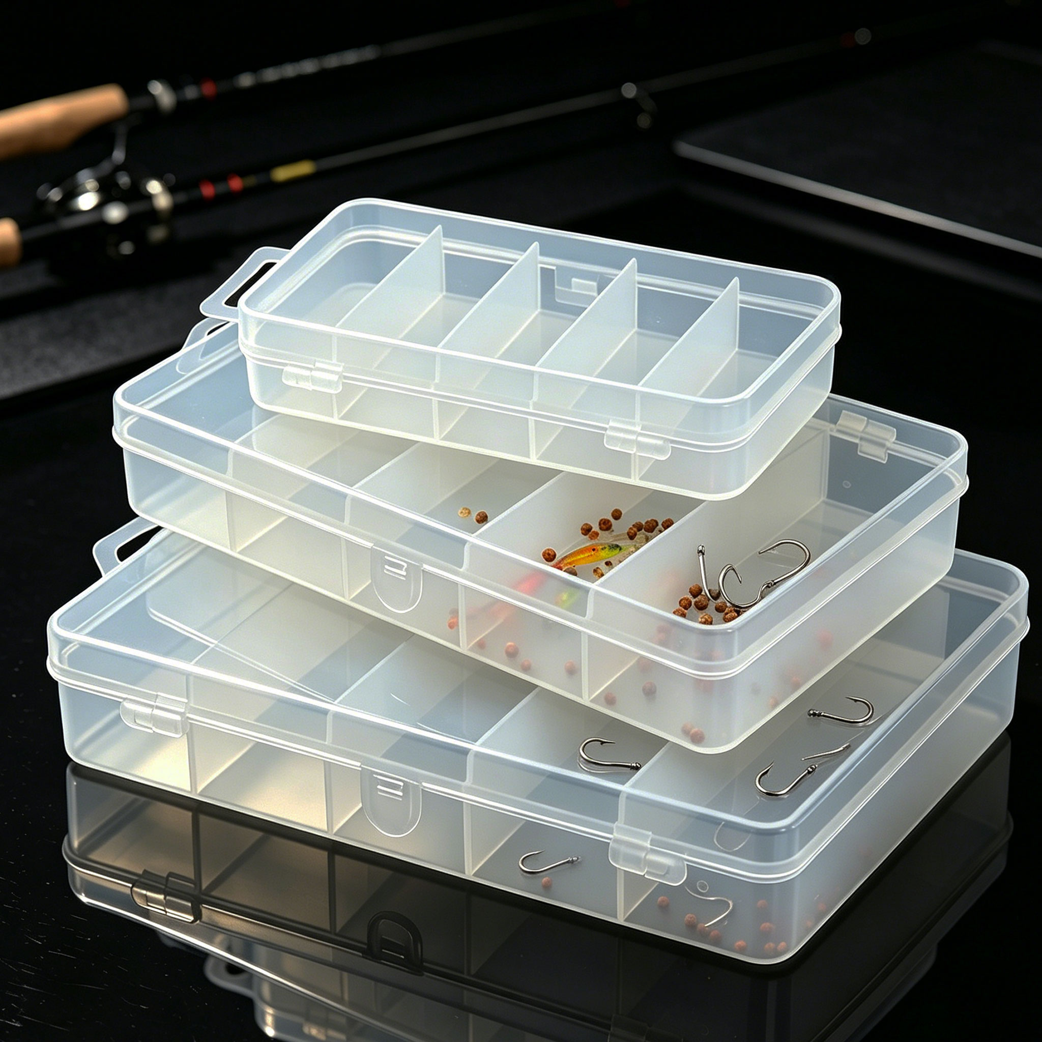 1/3pcs 3 Sizes of Plastic Fish – Fishing Hook Size Bewertung und Preis