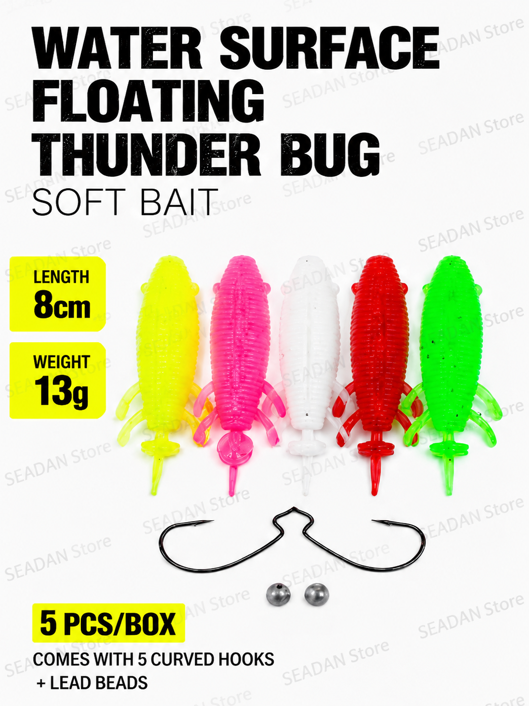 5pcs Floating Soft Frog Lure T – Fishing Hook Weedless Bewertung und Preis