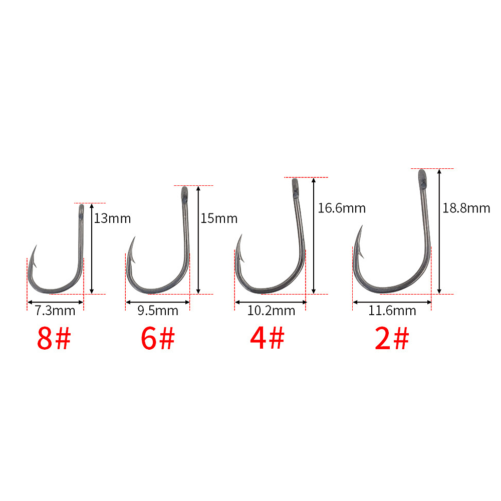 ABST  50Pcs Barbed Coated Carp – Fishing Hook Bewertung und Preis