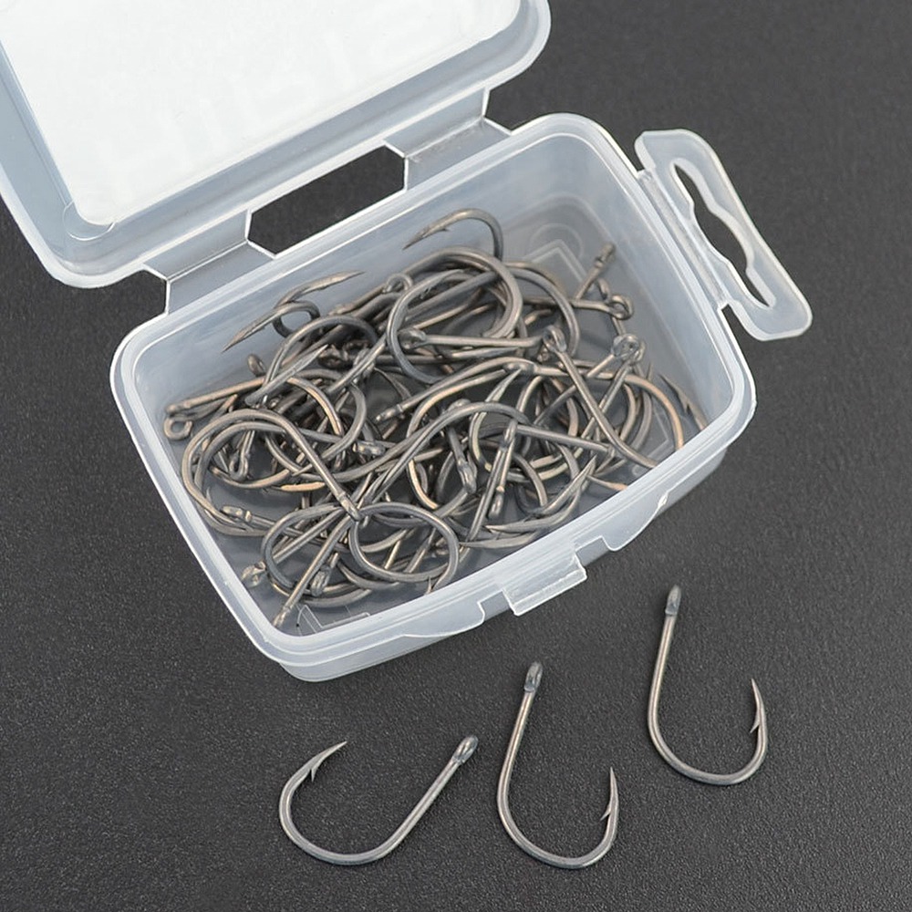 ABST  50Pcs Barbed Coated Carp – Fishing Hook Bewertung und Preis