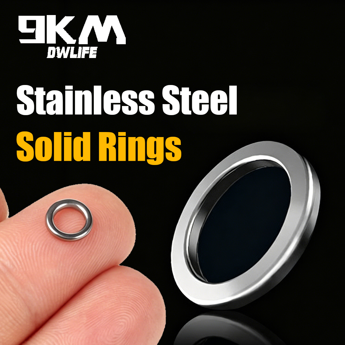 9KM Solid Ring Fishing 50pcs S – Fishing Hook Stainless Steel Bewertung und Preis