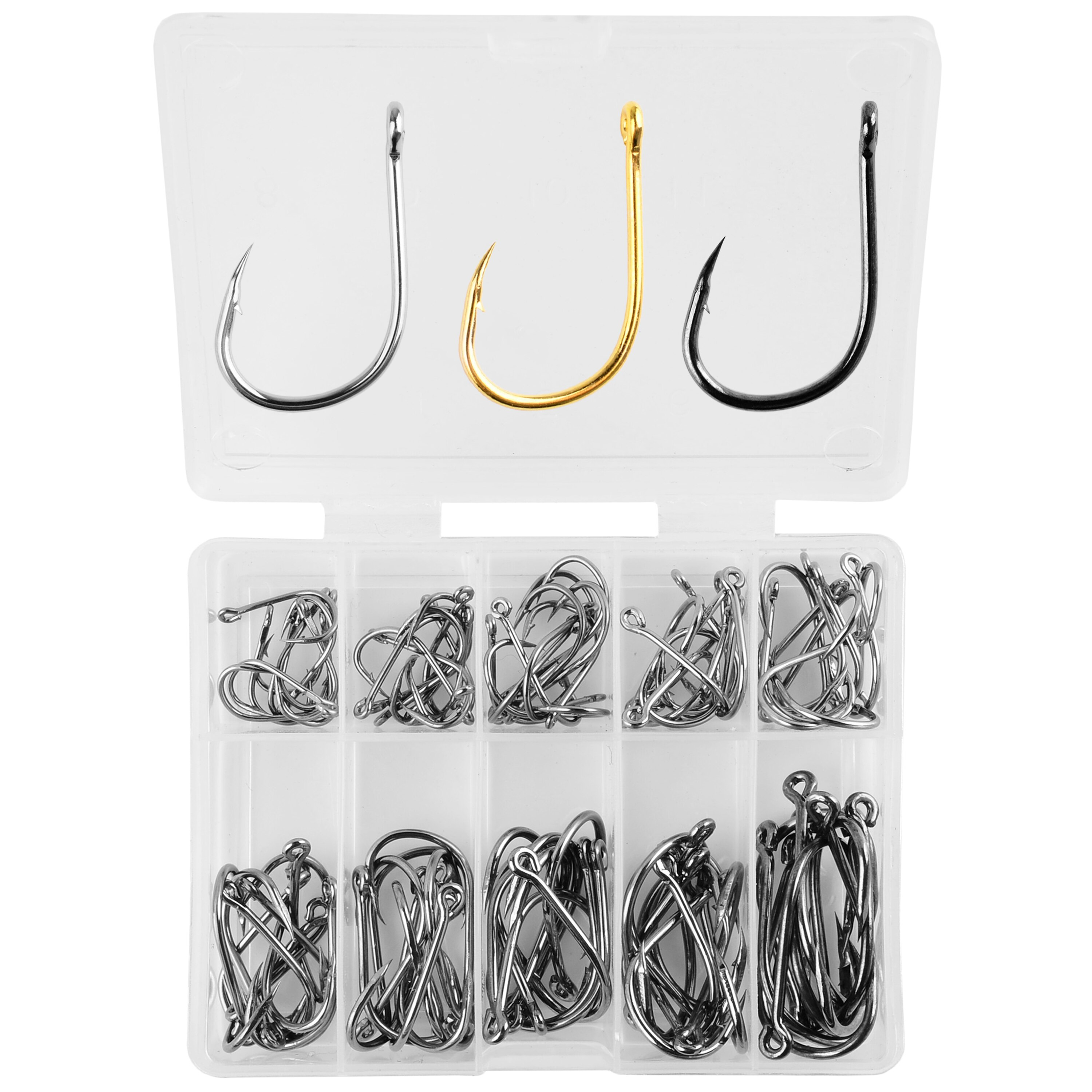 New【100Pcs Fishing Hooks Set C – Fishing Hook Circle Bewertung und Preis