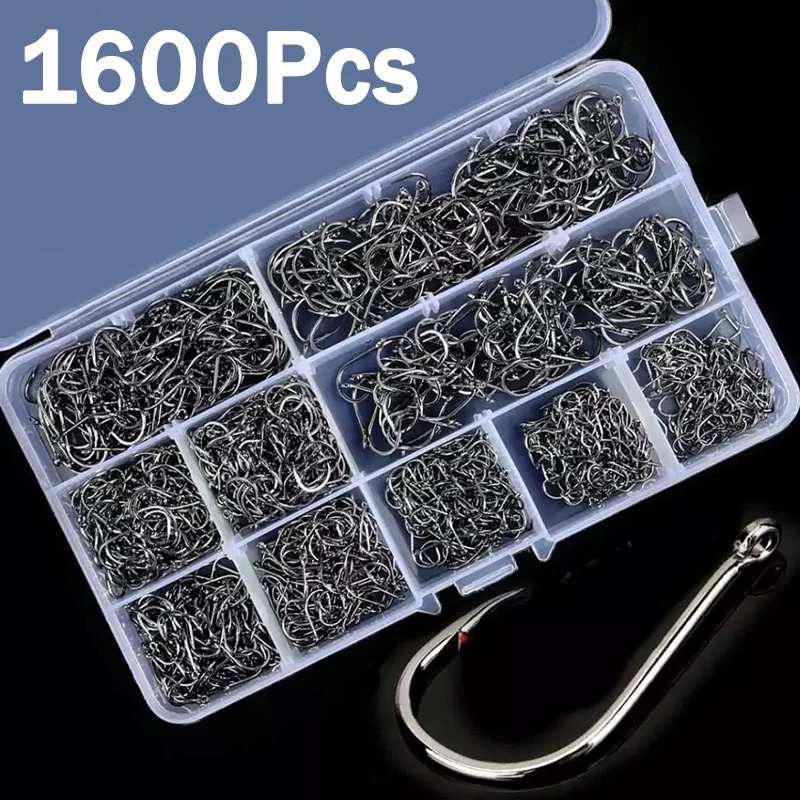 50-1600Pcs/BoxFishing Hooks Ca – Fishing Hook Circle Bewertung und Preis
