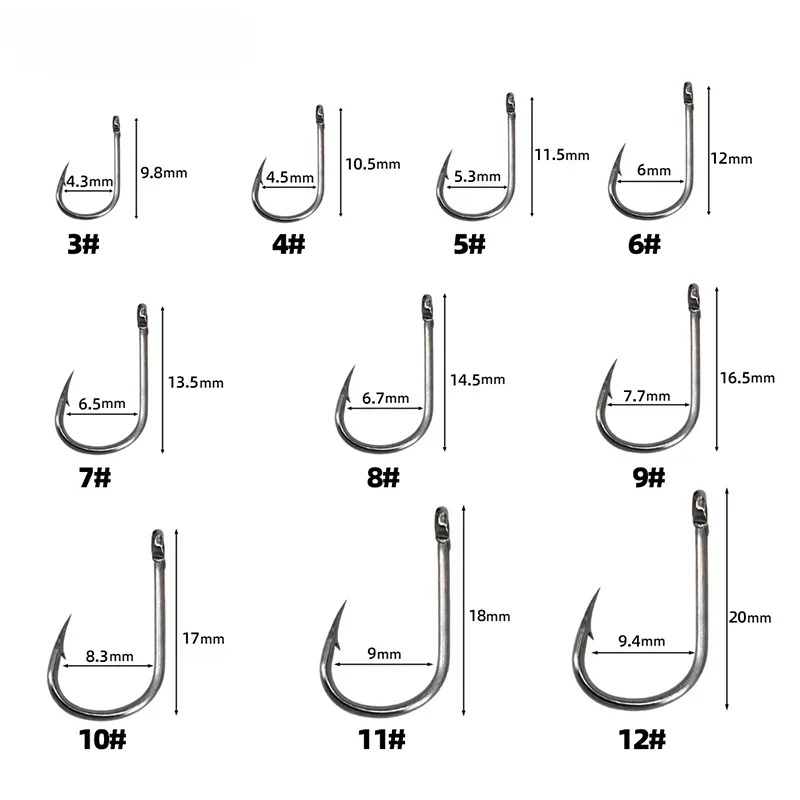 50-1600Pcs/BoxFishing Hooks Ca – Fishing Hook Circle Bewertung und Preis