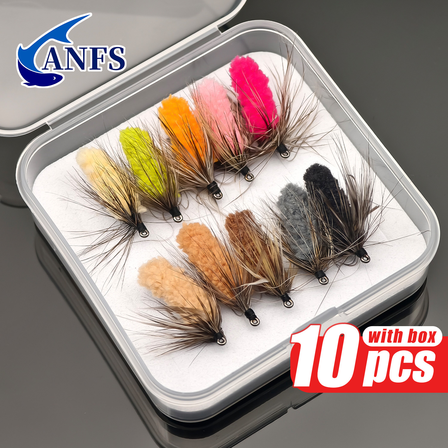 ANFS 10pcs Mop Fly Assorted Co – Fishing Hook Assortment Bewertung und Preis