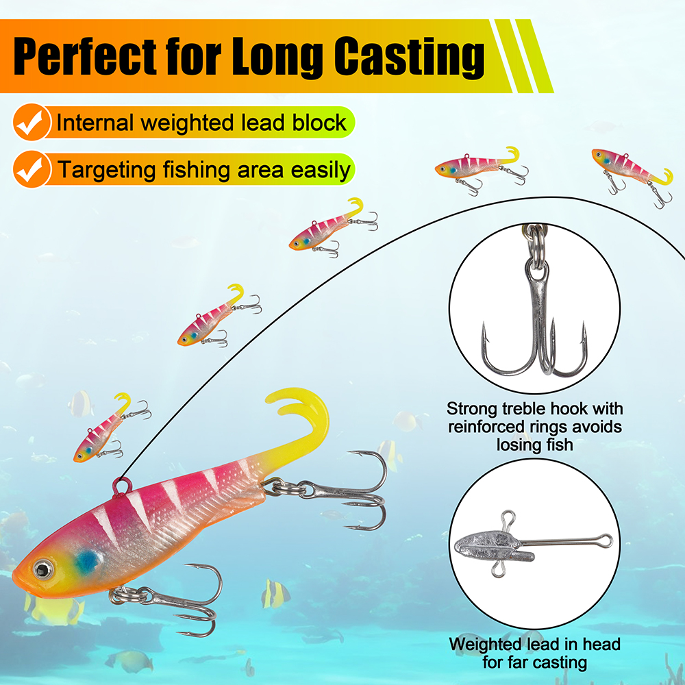 10Pcs/5Pcs Soft Fishing Lures  – Fishing Hook Treble Bewertung und Preis
