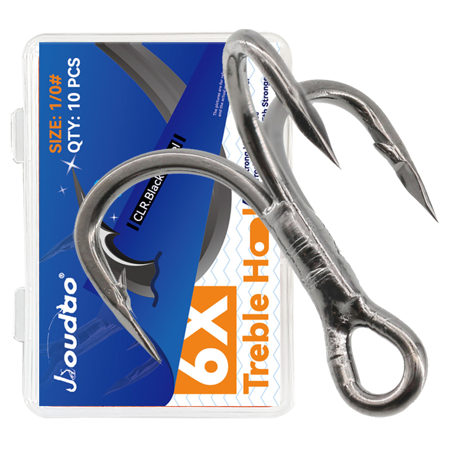 6X Fishing Treble Hooks Black  – Fishing Hook Offset Bewertung und Preis