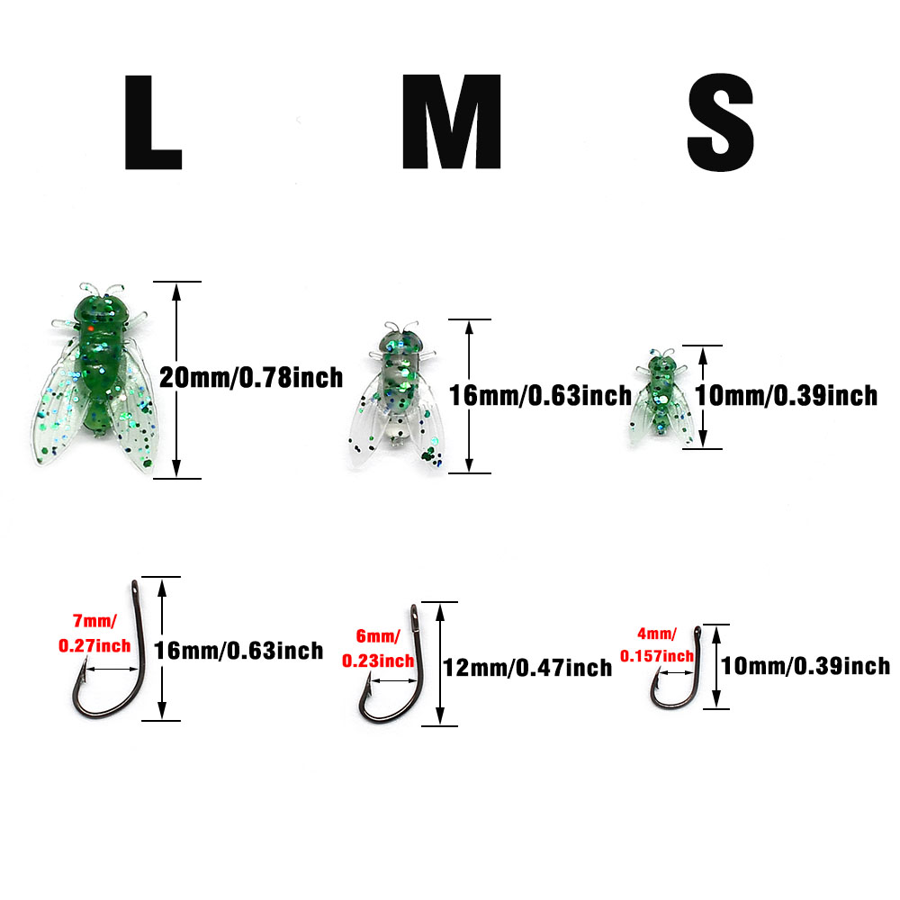10Pcs Artificial Bionic Fly In – Fishing Hook Assortment Bewertung und Preis